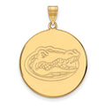 10k Gold LogoArt University of Florida Gator Extra Large Disc Pendant