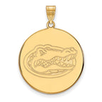 10k Gold LogoArt University of Florida Gator Extra Large Disc Pendant