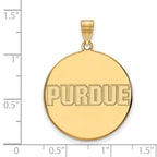 10k Gold LogoArt Purdue University Block Type Extra Large Disc Pendant