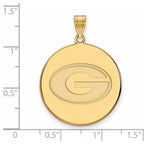 10k Gold LogoArt University of Georgia Letter G Extra Large Disc Pendant