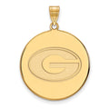 10k Gold LogoArt University of Georgia Letter G Extra Large Disc Pendant