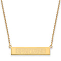 Sterling Silver Gold-plated LogoArt Michigan State University Spartans Small Bar 18 inch Necklace
