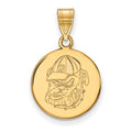 10k Gold LogoArt University of Georgia Bulldog Medium Disc Pendant