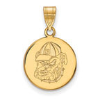 10k Gold LogoArt University of Georgia Bulldog Medium Disc Pendant