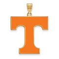 Sterling Silver Gold-plated LogoArt University of Tennessee Letter T Extra Large Enameled Pendant