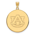 10k Gold LogoArt Auburn University Extra Large Disc Pendant