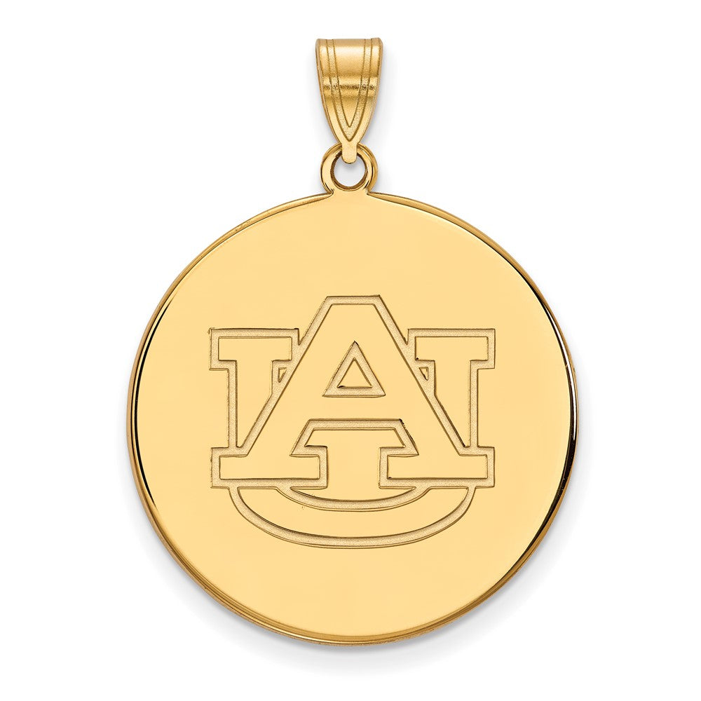 10k Gold LogoArt Auburn University Extra Large Disc Pendant