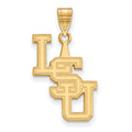 14k Gold LogoArt Louisiana State University L-S-U Large Pendant
