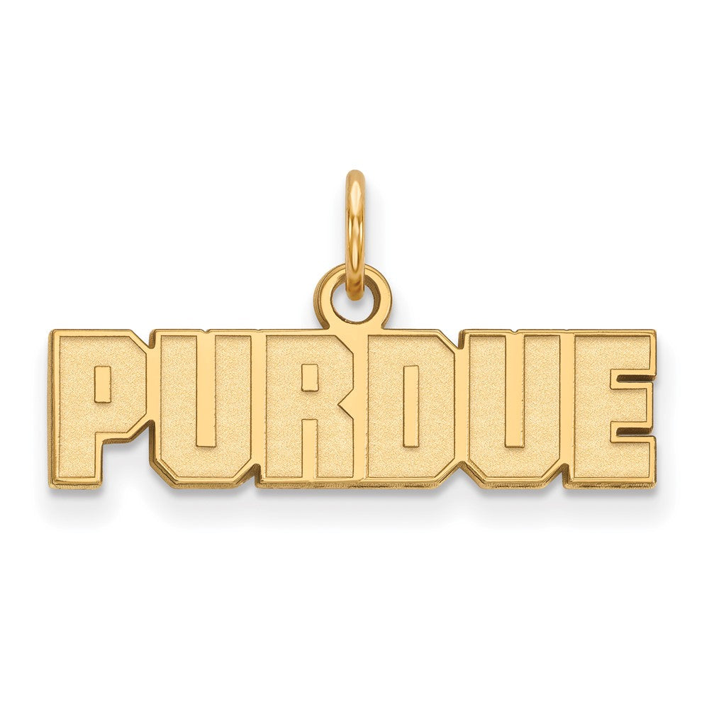14k Gold LogoArt Purdue University Block Type Extra Small Pendant