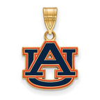 Sterling Silver Gold-plated Logo Art Auburn University A-U Small Enameled Pendant
