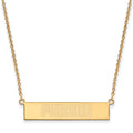 Sterling Silver Gold-plated LogoArt Purdue University Small Bar 18 inch Necklace