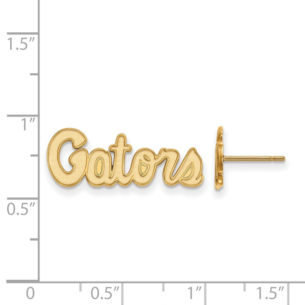 14k Gold LogoArt University of Florida Gators Script Extra Small Post Earrings