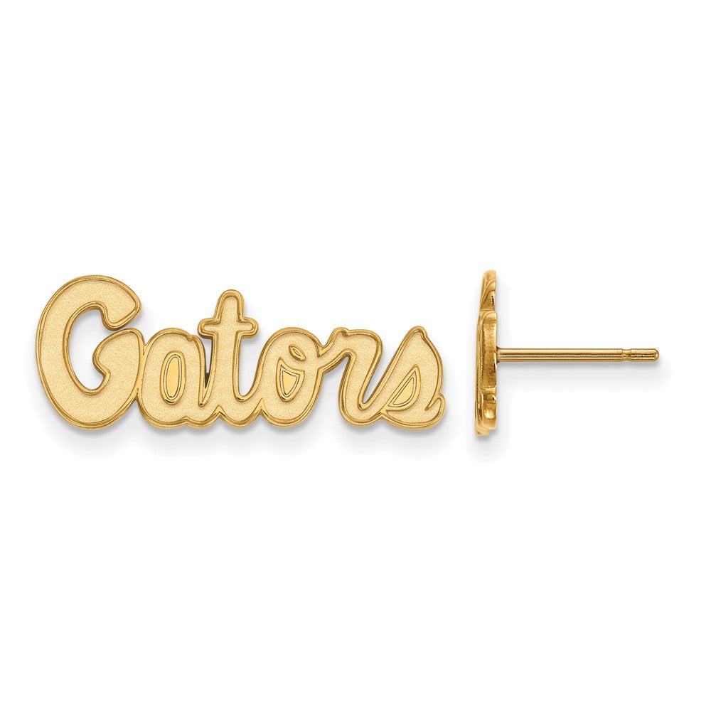 10k Gold LogoArt University of Florida Gators Script Extra Small Post Earrings