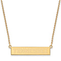 Sterling Silver Gold-plated LogoArt University of Tennessee Small Bar 18 inch Necklace