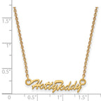 Sterling Silver Gold-plated LogoArt University of Mississippi Hotty Toddy Script 18 inch Necklaces