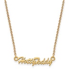 Sterling Silver Gold-plated LogoArt University of Mississippi Hotty Toddy Script 18 inch Necklaces