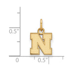 10k Gold LogoArt University of Nebraska Letter N Extra Small Pendant