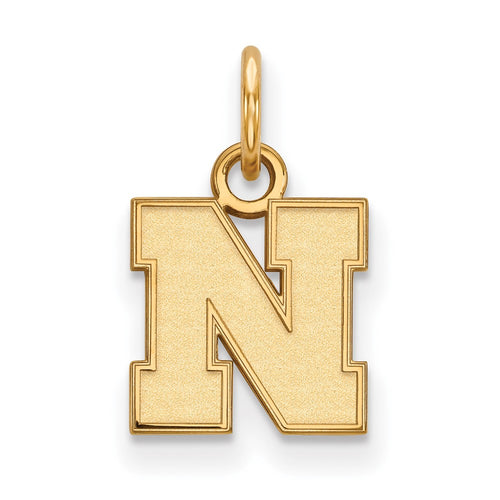 10k Gold LogoArt University of Nebraska Letter N Extra Small Pendant