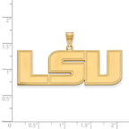 10k Gold LogoArt Louisiana State University L-S-U Extra Large Pendant