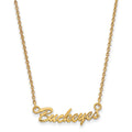 14k Gold LogoArt The Ohio State University Small Buckeyes Script 18 inch Necklace