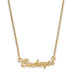 10k Gold LogoArt The Ohio State University Small Buckeyes Script 18 inch Necklace