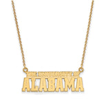 10k Gold LogoArt The University of Alabama Large Pendant 18 inch Necklace