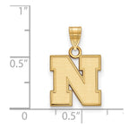 10k Gold LogoArt University of Nebraska Letter N Small Pendant