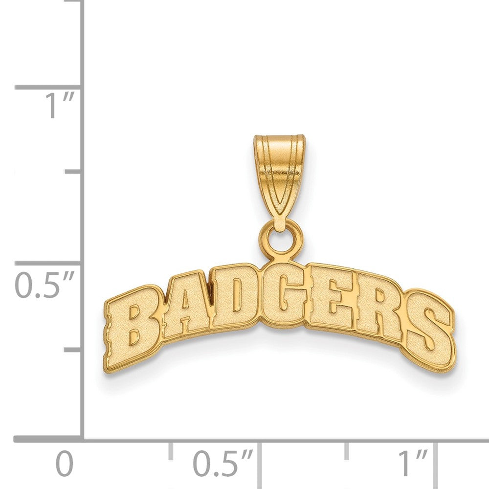 10k Gold LogoArt University of Wisconsin Badgers Medium Pendant
