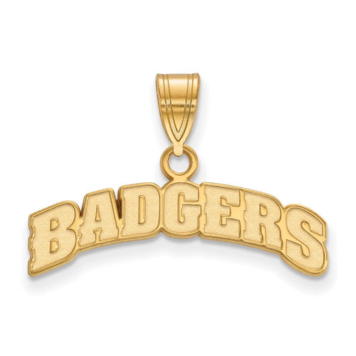 10k Gold LogoArt University of Wisconsin Badgers Medium Pendant