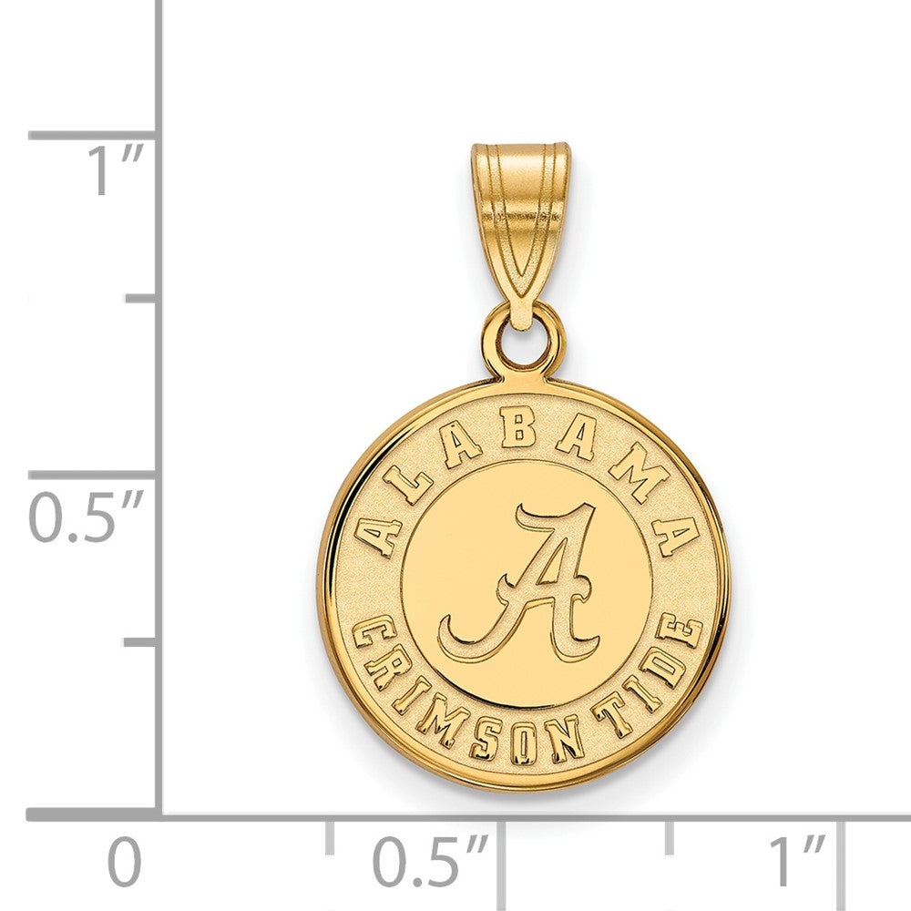 10k Gold LogoArt University of Alabama Crimson Tide Medium Disc Pendant