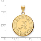 10k Gold LogoArt University of Alabama Crimson Tide Large Disc Pendant