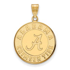 10k Gold LogoArt University of Alabama Crimson Tide Large Disc Pendant
