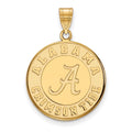 14k Gold LogoArt University of Alabama Crimson Tide Large Disc Pendant