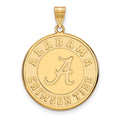 14k Gold LogoArt University of Alabama Crimson Tide Extra Large Disc Pendant