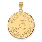 10k Gold LogoArt University of Alabama Crimson Tide Extra Large Disc Pendant