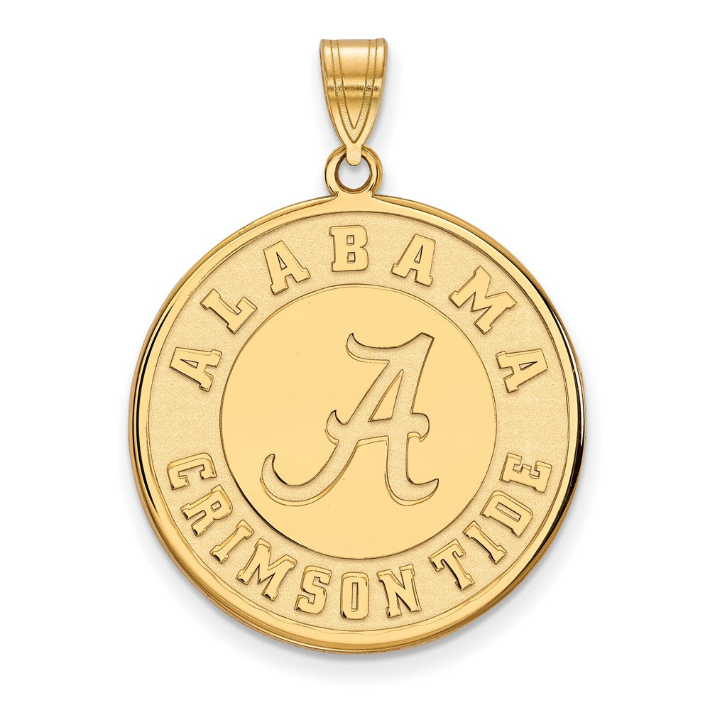 10k Gold LogoArt University of Alabama Crimson Tide Extra Large Disc Pendant