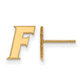14k Gold LogoArt University of Florida Letter F Extra Small Post Earrings