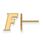 14k Gold LogoArt University of Florida Letter F Extra Small Post Earrings