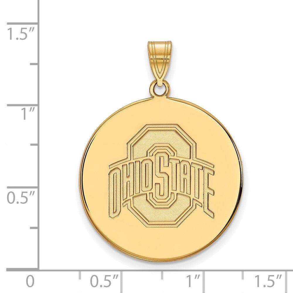 14k Gold LogoArt The Ohio State University Extra Large Disc Pendant
