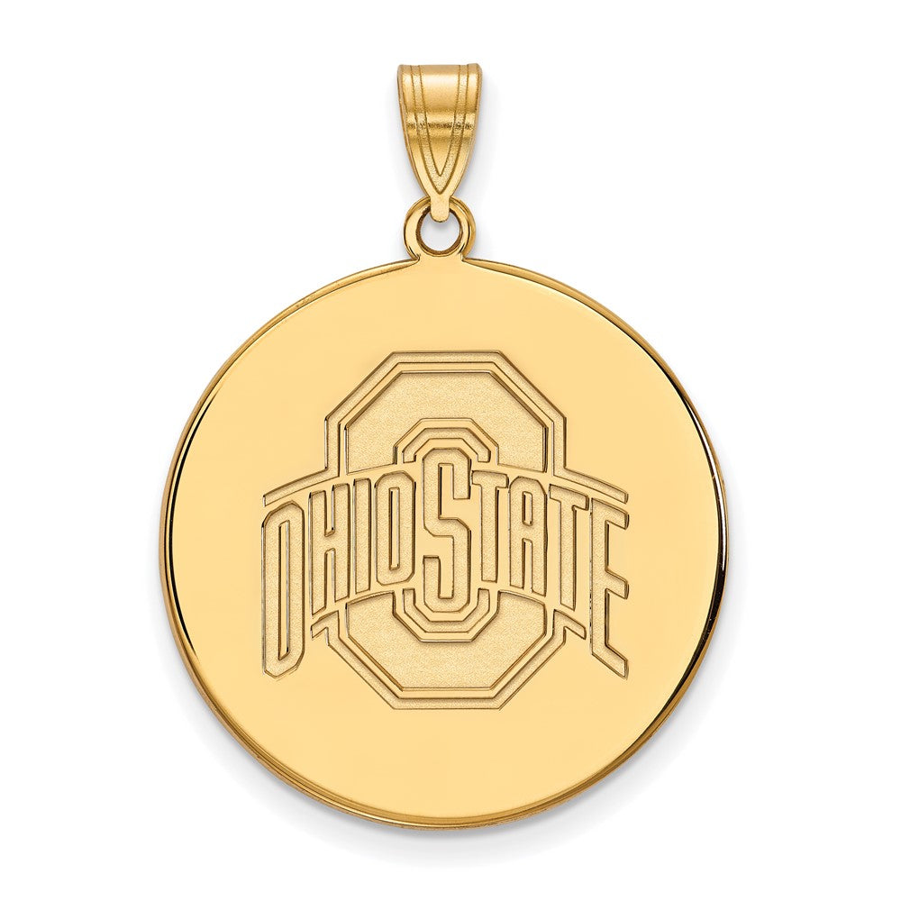 14k Gold LogoArt The Ohio State University Extra Large Disc Pendant