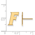 10k Gold LogoArt University of Florida Letter F Small Post Earrings