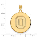 10k Gold LogoArt The Ohio State University Letter O Extra Large Disc Pendant