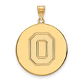 10k Gold LogoArt The Ohio State University Letter O Extra Large Disc Pendant