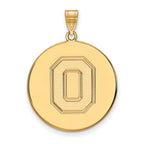 10k Gold LogoArt The Ohio State University Letter O Extra Large Disc Pendant