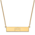 Sterling Silver Gold-plated LogoArt The Ohio State University Small Bar 18 inch Necklace