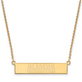Sterling Silver Gold-plated LogoArt University of Alabama Crimson Tide Small Bar 18 inch Necklace