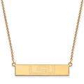 Sterling Silver Gold-plated LogoArt Louisiana State University L-S-U Small Bar 18 inch Necklace