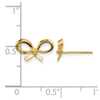 14k Polished Bow Post Earrings
