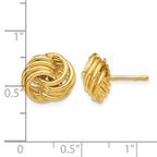 14k 11mm Polished Love Knot Post Earrings