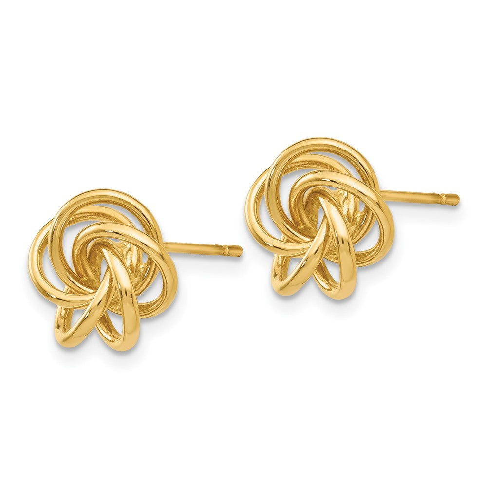14k 10mm Polished Love Knot Post Earrings